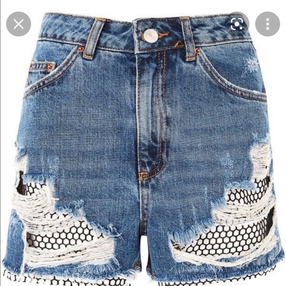 Topshop distressed shorts